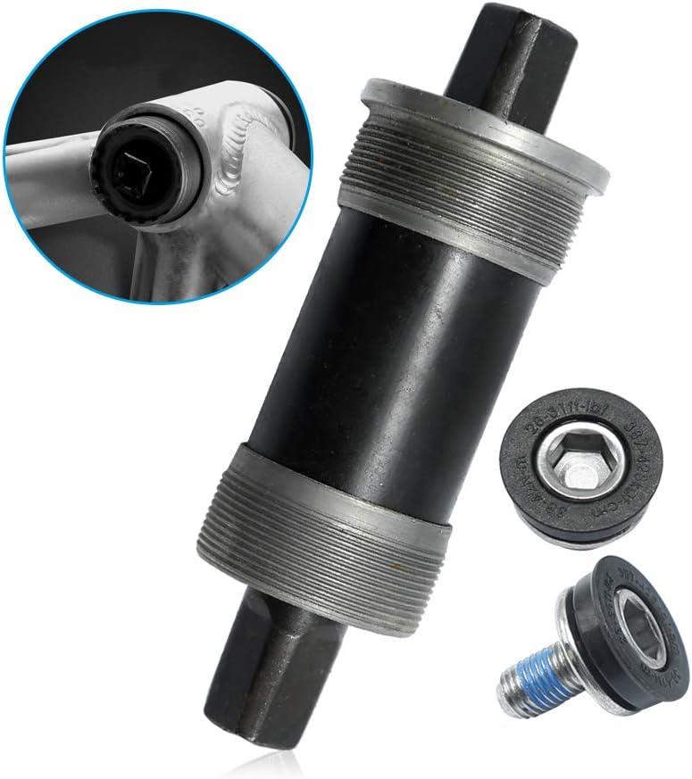 Hoypeyfiy BB-UN26 Square Taper Bottom Bracket 68 * 123/127 / 110mm (Black 1Pcs) (68x110mm) 