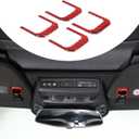 Car Makeup Vanity Mirror Visor Decorative Cover Trim for Chevrolet Corvette C8 Z06 2020-2025 Soft Carbon Fiber (Red Carbon Fiber)