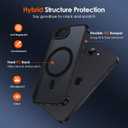 ivoler Magnetic Case for iPhone 16e 6.1" 2025 [Compatible with Magsafe] [Military Grade Protection] Magnetic Charger Case,Frosted Translucent Back Phone Cover- Matte Black