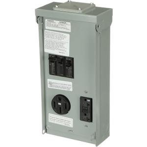 MIDWEST U055C010P 50-20 Amp Gfi Service  RV Power Outlet Panel  20A GFCI RECPT 70A  RV Pedestals  RV Surface Mount Panel  120/240 VAC
