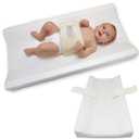 Baby Changing Pad with Secure Strap 32" x 16", Changing Diaper Mat for Table Dresser Change Station Soft, White