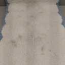 Luxury Microfiber Bathroom Rugs, White Bath Rug with Blue Scalloped Piping Cute Aesthetic Preppy Bath Mat for Bathroom, Tub, Floor Carpet, Sink, Shower, Anti Slip, Absorbent, 32x20 (1'8" x 2'8" (Rectangular))