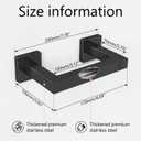 FEILERN Toilet Paper Holder, Wall Mounted Post Pivoting Square Tissue Holders Roll Holder Hangers for Bathroom, Commercial Toilet Paper Dispenser, Matte Black