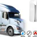 Truck Mirror Cover with Chrome Housing Passenger Right Side Compatible with 1997-2017 Volvo VNL