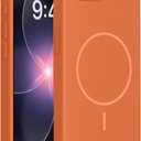 Miracase Magnetic for iPhone 17e Case & iPhone 16e Case, [Soft Anti-Scratch Microfiber Lining], Compatible with MagSafe, Silicone Shockproof Protection Phone Case for iPhone 17e/16e, Orange