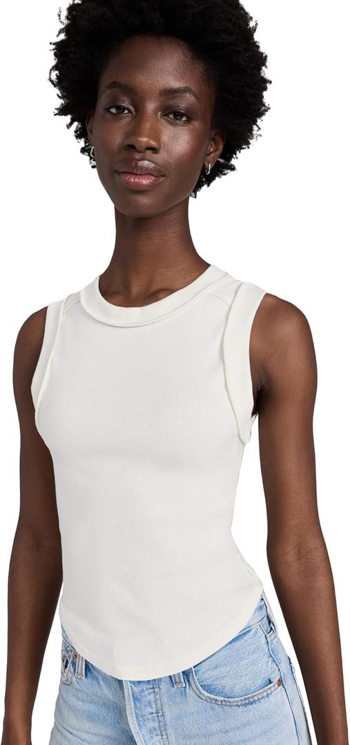 Free People Women's Kate Tee (Medium, Optic White)