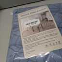 Genina Waterproof Chair Covers for Dining Room, Stretch Jacquard Dining Chair Slipcovers Removable Washable Chair Protector for Kitchen, Hotel, Restaurant (Leaves-Light Blue, 4 PCS)