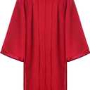 FtyFty Unisex Adult Matte Graduation Cap and Gown Tassel Set (Red)