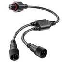 Y-Splitter for Govee Outdoor Flood Lights, (1 Female to 2 Male) Extension Cable Compatible with Govee H7057 H7058, H7062 H7060 H7061, 4-Pin Replacement Cord for Patio, Backyard, Balcony