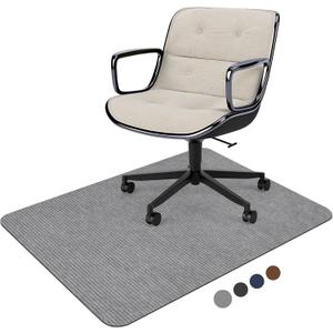 Placoot Desk Chair Mat for Hardwood Floor Corduroy Surface 55''x35'' Office Chair Mat for Rolling Chairs, Under Desk Low-Pile Office Rug Floor Mat
