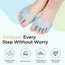 Silicone Toe Separators for Women & Men, 4 Packs Toe Separators Bunion Corrector Cushion, Breathable Soft and Comfortable Gel Foot Cushions, Multiple Colors (4 Pairs)