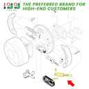 10L0L Golf Cart Club Car Precedent Brake Cable for Precedent 2004 up and Tempo 2018 up G&E,Passenger& Driver Side, OEM# 103528701 102557501 103528702 102557502 (2Pcs)