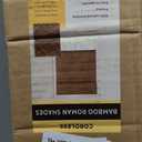 Cordless Bamboo Roman Shades, 35×48 in, BDP-Driftwood | Wide Bamboo Strip Weaving Technique, High light-blocking capacity, High Level of Privacy Protection