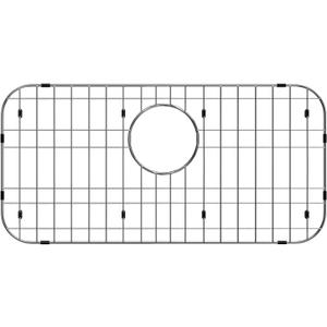 iPEGTOP Sink Bottom Grid 23" x 13", Stainless Steel Sink Protector Rear Drain with Corner Radius 2", Sink Grate Rack for Bottom of Kitchen Sink Single Bowl with Hole Cover, One Piece