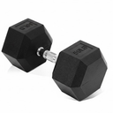 Fitvids Rubber Encased Hex Dumbbell Hand Weights with Anti-Slip Cast Iron Grip for Exercise & Fitness, 50LBS