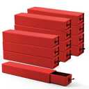 Lainrrew Jewelry Gift Box, Luxury 12-Pack Jewelry Gift Box Velvet-Lined, Compact Drawer Style for Earrings & Rings, Stylish Necklace Bracelet Organizer, 8.3x1.8x1.4 Inches (Red)