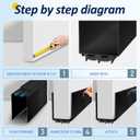 Door Draft Stoppers for Door, 39” Length Weather Stripping Door Seal, Strong Adhesive Door Sweep for Exterior and Interior Doors（Black）