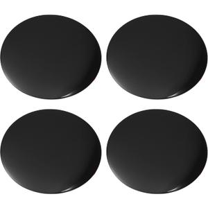 X AUTOHAUX 4pcs 64.5mm Black Car Universal Wheel Center Hub Caps Emblem Badge Decal Sticker