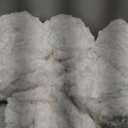 UGG Adalee Faux Fur Throw Blanket Luxury Lightweight Cozy Soft Throw for Couch Bed or Chair Hypoallergenic Machine Washable Double-Sided Fluffy Blanket Home Decor, 50-inch x 70-inch, Natural White