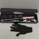 Wavytalk Rotating Curling Iron, Curl Cycle, 1 Inch Automatic Curling Wand for Long Hair, Get Effortless Curls with Self Spinning Barrel up to 430F with Home Button, Dual Voltage, Rose Gold