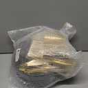 bUCLA 300PCS Black and Gold Disposable Dinnerware Set - 50 Guests Black Plastic Plates with Gold Rim Include 50 Dinner / 50 Dessert Plates, 50 Forks,50 Knives,50 Spoons & 50 Cups for Party&New Year