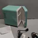 CUTIEWORLD Skincare Fridge with Dimmable LED Light Mirror, 4L Mini Fridge For Desktop, Travel or Cool & Heat, Makeup Fridge for Cosmetics, Skin Care and Food, Green