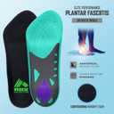 RBX Plantar Fasciitis Ortho Insoles, 3/4 Size for Women (Mint)