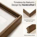 Axeman 16x20 Picture Frame, Walnut Wood Photo Frame, Matted to 11x14 Photos