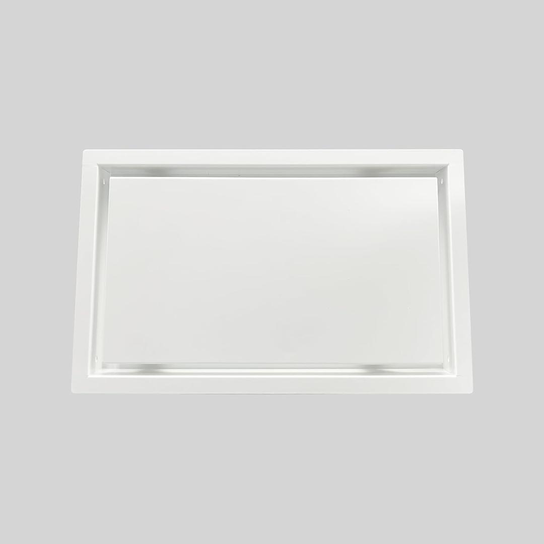 8x14 Inch Surface-Mount Metal (Steel) Wall Vent Cover – Screwless Look, No Damper, White 1 Pc