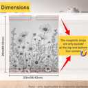 Black White Flowers Magnetic Dishwasher Cover,Dishwasher Covers for The Front Magnetic Dishwasher Panel Decals Cover for Kitchen 23x26 inch