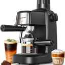SOWTECH 3.5Bar Espresso Machine with Milk Frother, 800W Compact Espresso and Cappuccino Machine with Preheating Function, 4 Cup Espresso Maker for Cappuccino or Latte, Gift for Coffee Lover