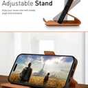 OCASE for iPhone 15 Pro Max Case Wallet Case, Slim PU Leather Flip Folio, Card Slots, RFID Blocking, Kickstand, Shockproof Phone Cover 6.7 Inch 2023, Brown