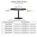 ARTSGOO Round Fitted Table Cloth with Elastic for 54"-58" Round Tables