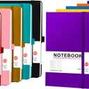 Jaoruizer 10 Pack Hardcover Journals Bulk, A5 Lined Notebooks for Women Men, 200 Pages/100 Sheets, 5.8 x 8.4 inch College Ruled Notebook for Writing Business Work, 10 Colors