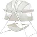 Dream On Me Karley Portable Infant Bassinet, Double Mesh Canopy, Cool Grey