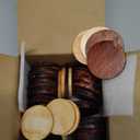 2 Inch 50 Pieces Wood Circles, GOH DODD Small Round Discs Unfinished Slices Wooden Ornaments for DIY Decorations Laser Engraving Wood Burning Staining Painting Decoupage Crafts School Education