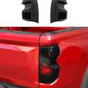 Voodonala Tail Light Cover Compatible with Chevy Colorado 2023 2024 2025, Smoke Black Rear Light Trim Guards Tint
