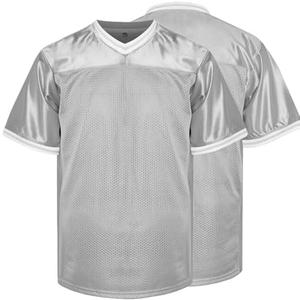 MESOSPERO Blank Practice Football Jersey Mesh Athletic Sports Football T-Shirt, Grey, XXL
