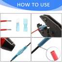 Heat Shrink Spade Female Male Wire Quick Disconnect Terminlas Connectors Electrical Electronics Automotive Crimp AWG 22-10 (620pcs 40j)