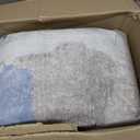 GENIMO Modern Botanical Area Rugs 8x10, Natural Leaf Pattern Indoor Living Room Rug, Ultra-Thin Washable Rug with Non Slip Backing, Print Low Pile Soft Carpet for Bedroom, Dining Room, Blue/Beige