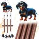 Dachshund Dog Wind Chimes for Outside,Metal Windchimes with S Hook with Playful Design Wind Chime Garden Decor Outdoor Ideal Memorial/Housewarming/Birthday/Festival Gifts Front Yard Decor