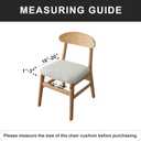 Genina Seat Covers for Dining Room Chair Seat Slipcovers Kitchen Chair Covers (White, 2 Pcs)