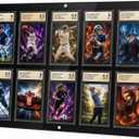 Black PSA Card Display, PSA Slab Display, Graded Card Display - 10 Cards