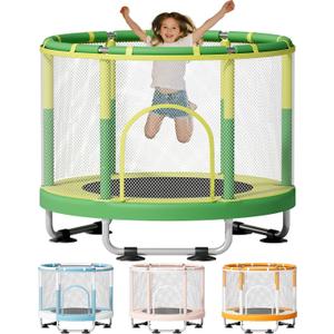 ZCMHAXJ 55" Trampoline for Kids, 440lbs Capacity Indoor & Outdoor Toddler Trampoline, Gifts for Boys & Girls