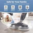 DUMOS Spin Scrubbing Steam Mop, All-in-One Floor Steamer, 4 Adjustable Steam Modes, Built-in 2 LED Lights, Swivel Steering, 16.4 FT Long Power Cord, Safe Deep Cleaning for Hardwood, Tile Flooring