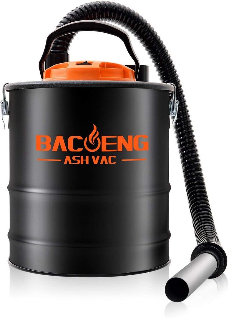 BACOENG Ash Vacuum, 4 Gallon Ash Vacuum for Pellet Stoves, Fireplaces Ash Vacuum Cleaner, for Wood Stove, Pellet Grill