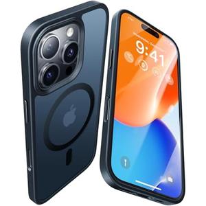 Pack of 2, Opxyl Magnetic for iPhone 16 Pro Case Compatible with MagSafe, [16FT Drop Protection] Shockproof iPhone 16 Pro Phone Case for MagSafe Wallet Sleeve, Magnetic Car Holder, Magnetic Charger, Black