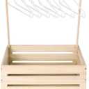 Suzile Wooden Baby Shower Crate Closet, Wood Hamper New Baby Gift Basket with Handle Gender Reveal Storage Box for Pregnancy New Parent(Wood Color,Classic)