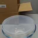 Large Glass Mixing Bowl, 4.7 Quart Large Glass Salad Bowl with Lid (Deep, Wide Design)