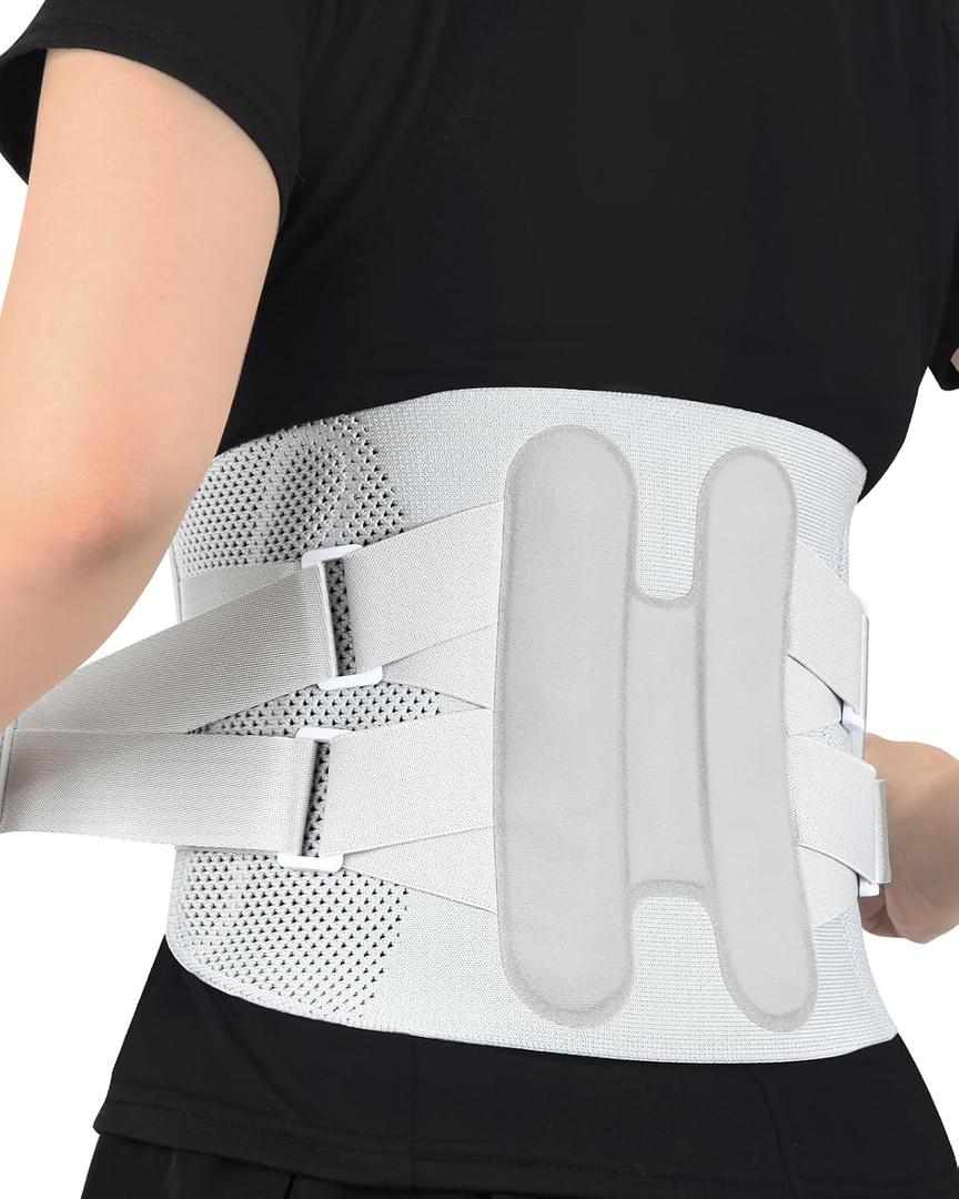 Back Brace for Lower Back Pain Relief Adjustable Knitted Back Support Brace for Women and Men Lumbar Support Belt for Sciatica, Herniated Disc,Scoliosis,Breathable Mesh Design Lower Back Brace 2XL